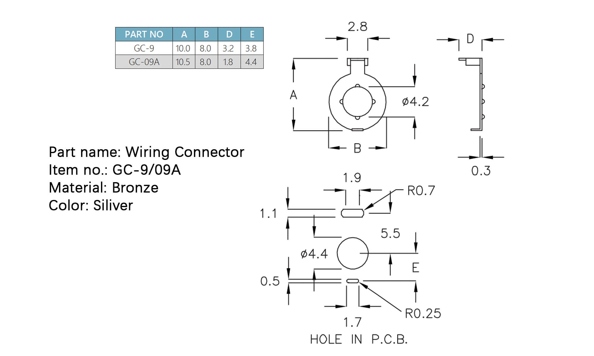 Wiring Connector GC-9